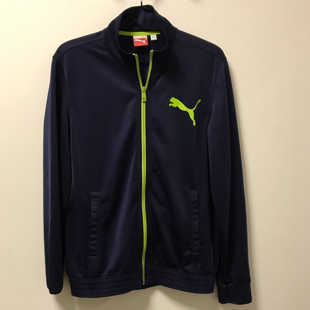Dark Blue Green Zip Up Puma Jacket! - Picture 9 of 9